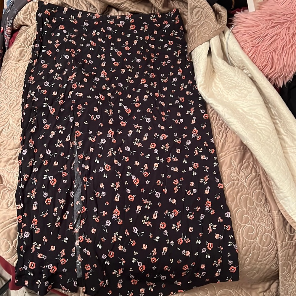 Stitch and pine floral skirt